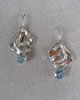 Blue Topaz and Reticulated Sterling Silver.
